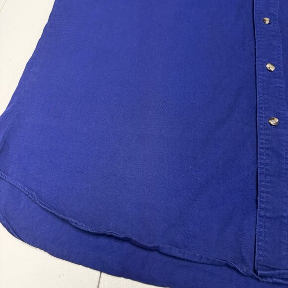 Express Rider Aztec Western Shirt Mens XL 26x29 Blue Embroidered Long Sleeve - Picture 6 of 14